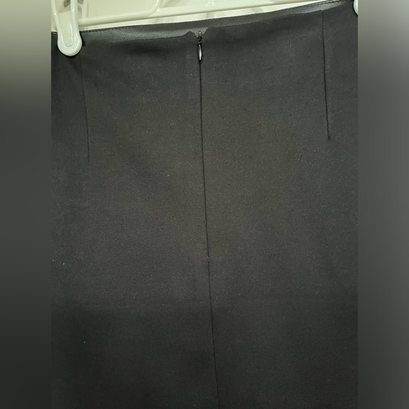 Revamped faux leather front mini skirt, faux criss cross detail design in front - Picture 2 of 6